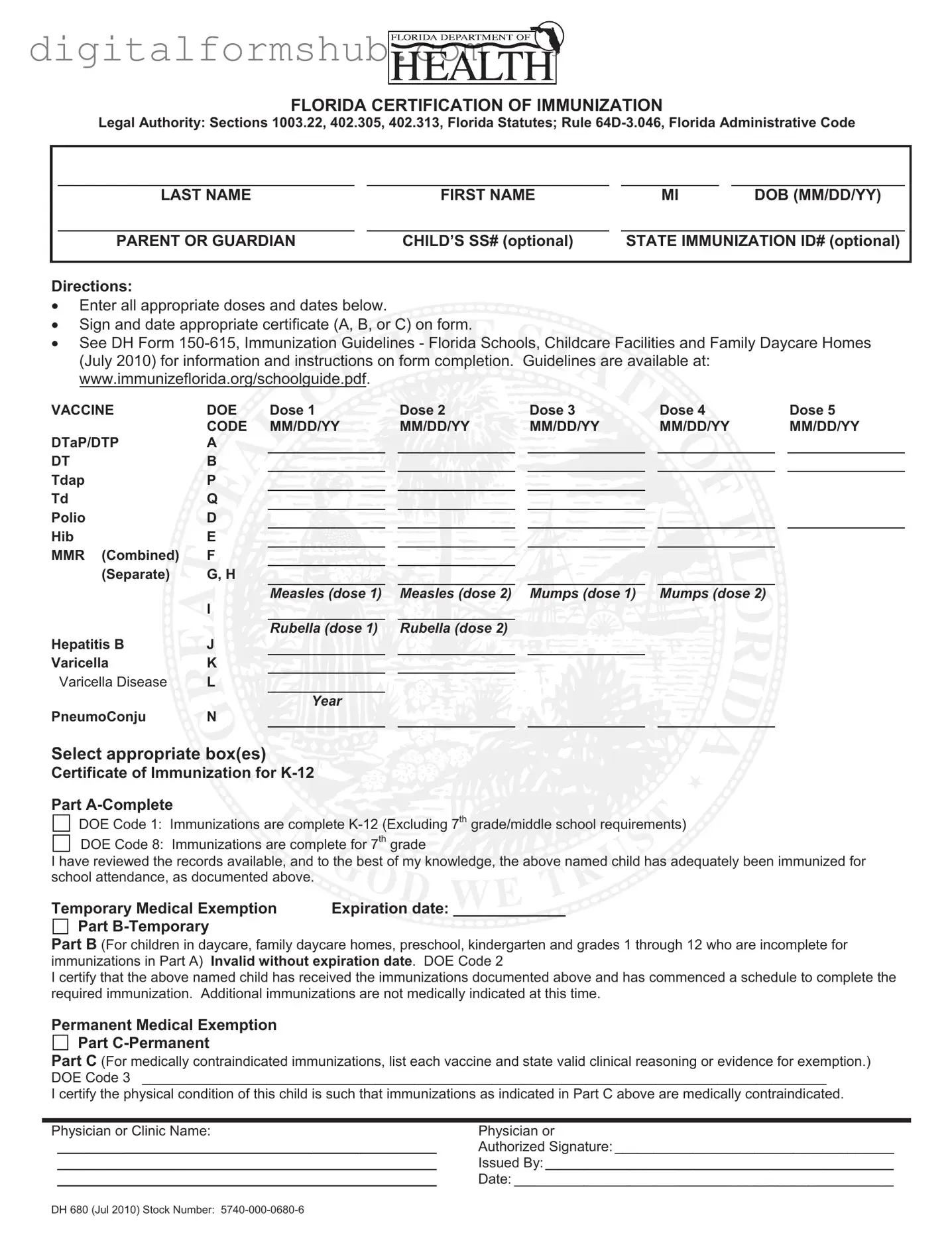 Free 680 Form in PDF