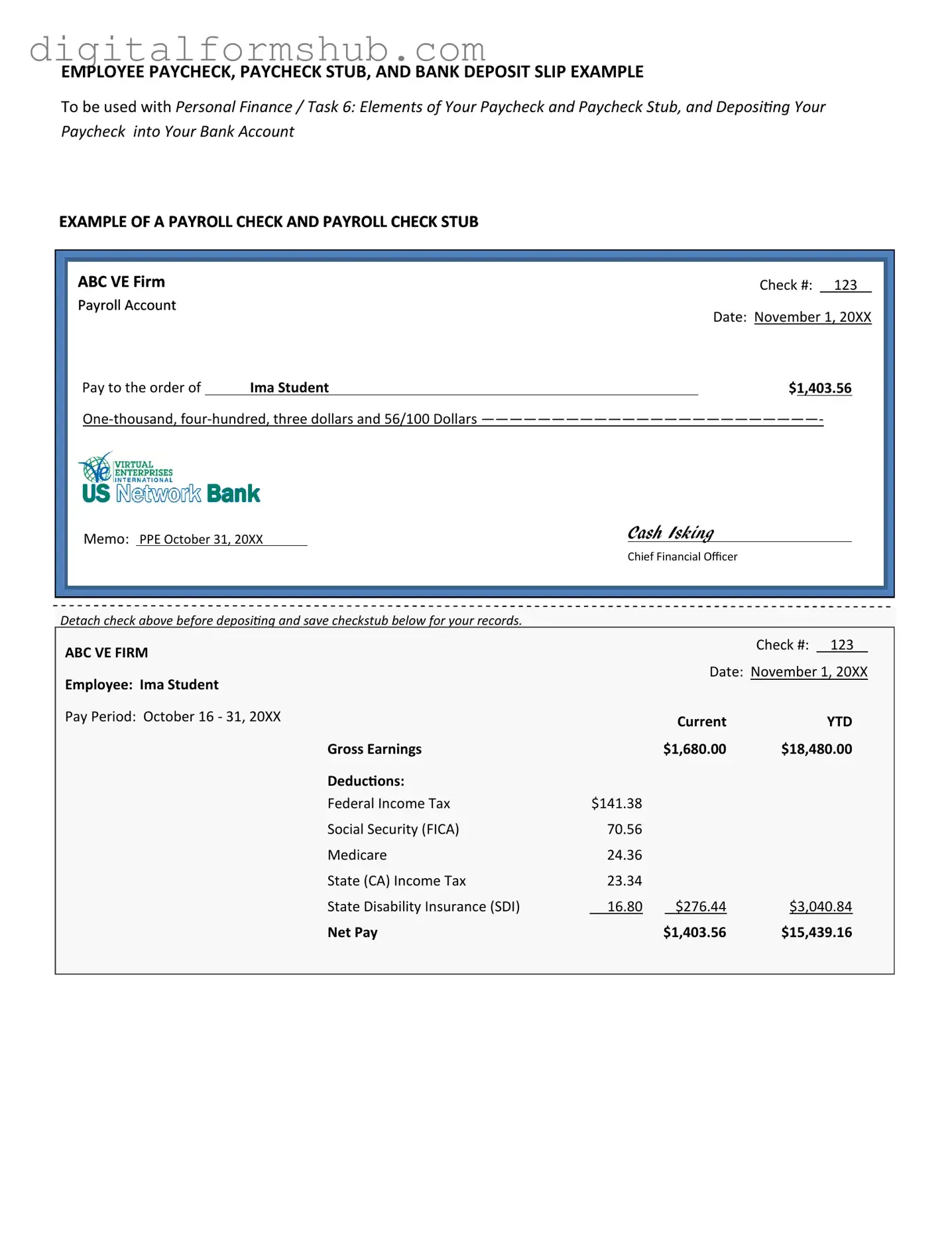Free Payroll Check Form in PDF