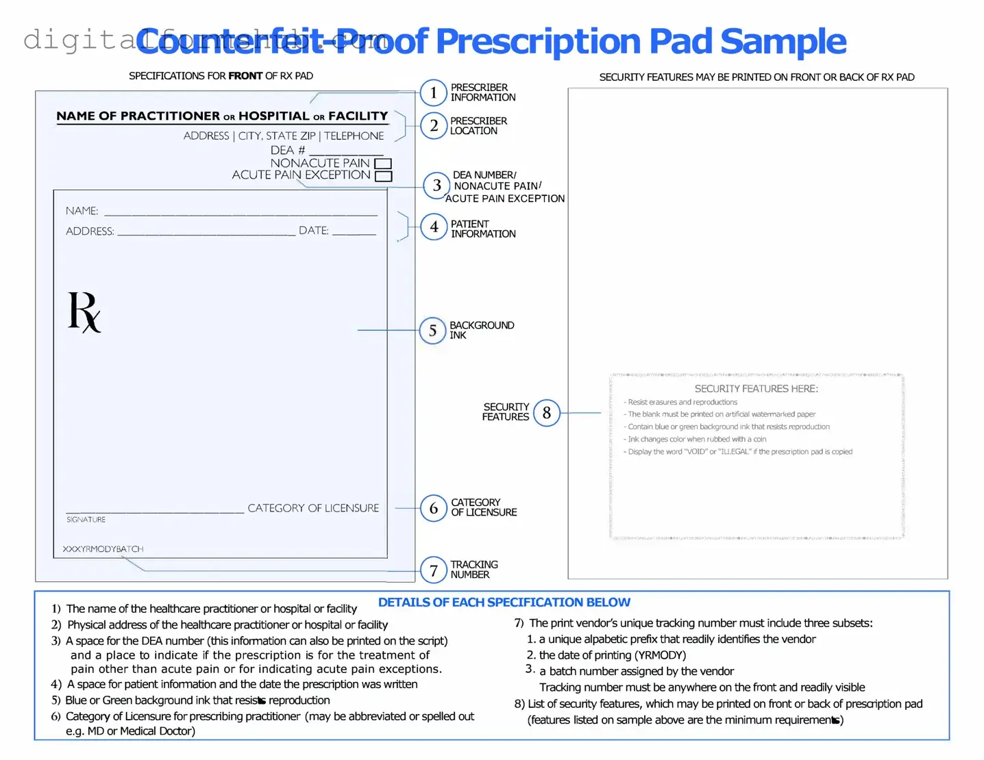 Free Prescription Pad Form in PDF