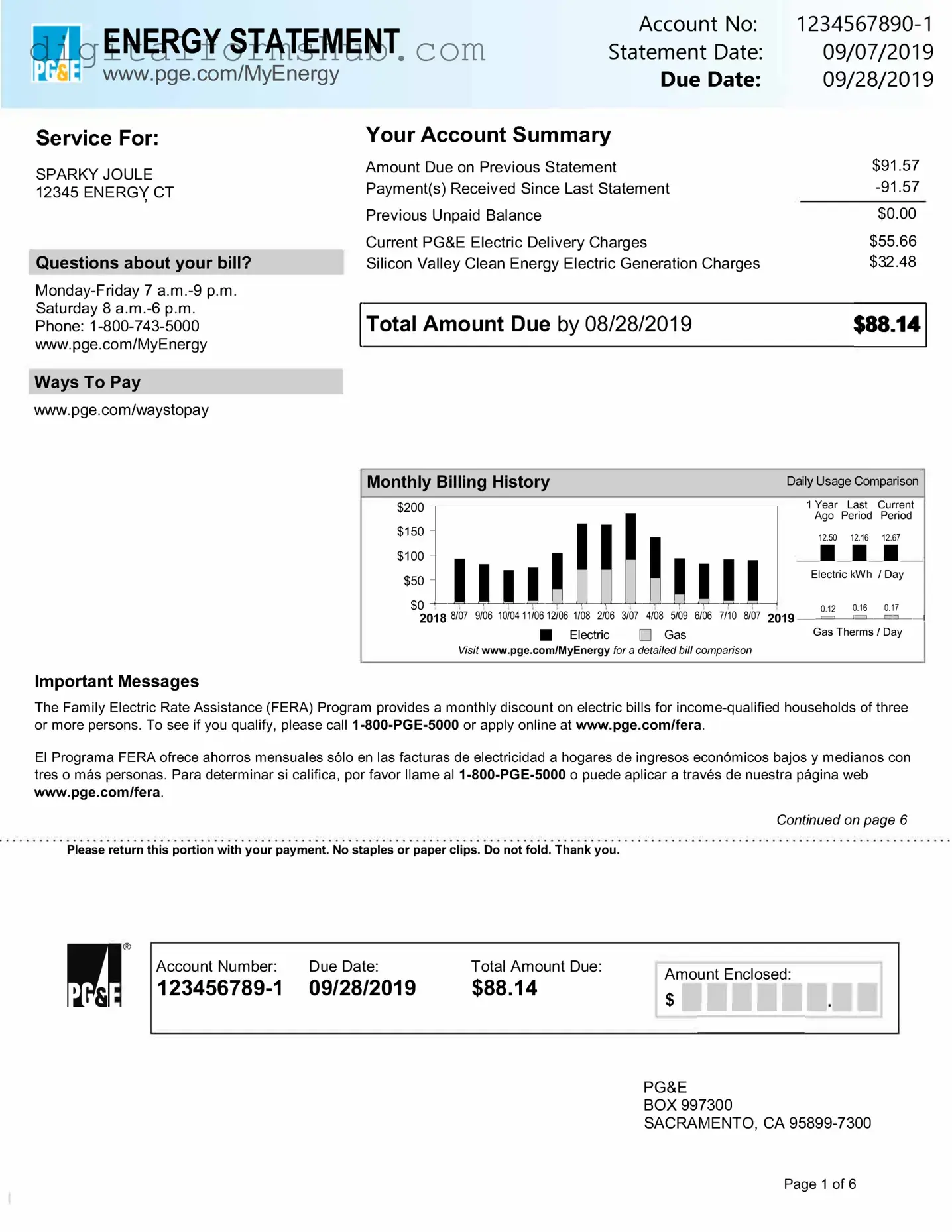 Free Utility Bill Form in PDF