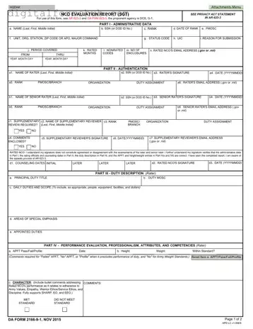 Free Da 2166 9 1 Form in PDF