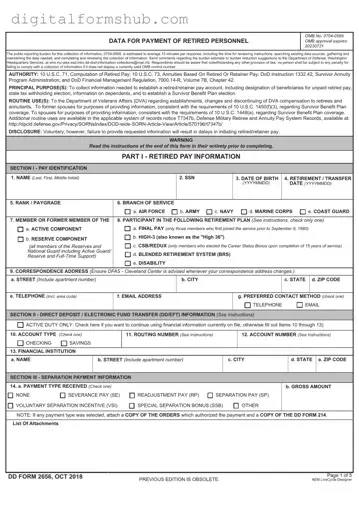 Free DD 2656 Form in PDF