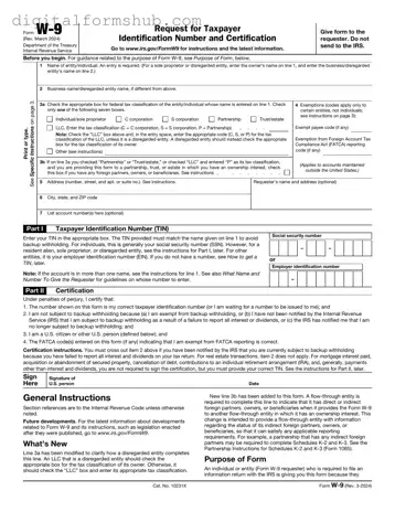 Free IRS W-9 Form in PDF
