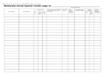 Free Membership Ledger Form in PDF