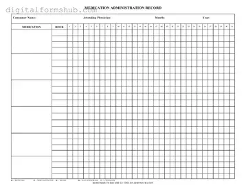 Free Medication Administration Record Sheet Form in PDF