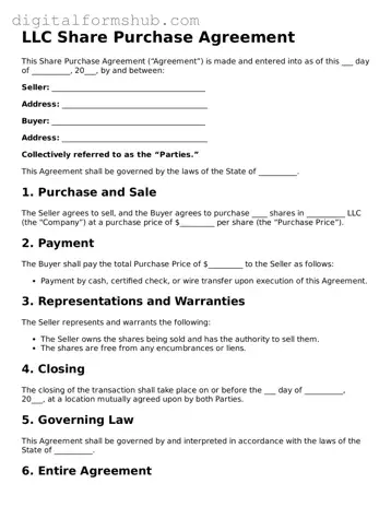 Valid LLC Share Purchase Agreement Document