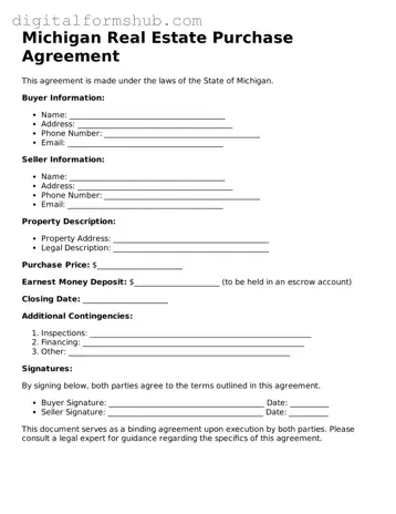 Official Real Estate Purchase Agreement Template for the State of Michigan