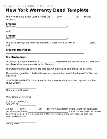 Official Deed Template for the State of New York