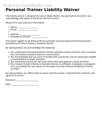 Valid Personal Trainer Liability Waiver Document