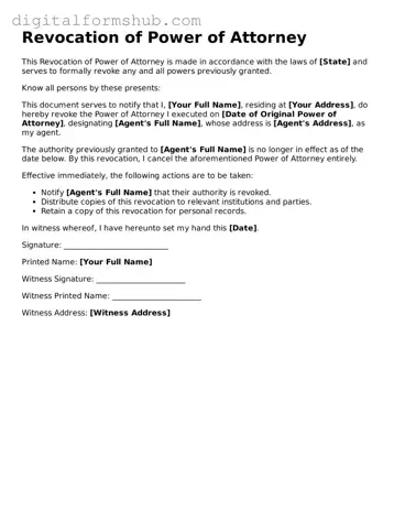 Valid Revocation of Power of Attorney Document