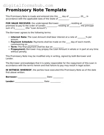Valid Promissory Note Document