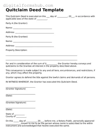 Valid Quitclaim Deed Document