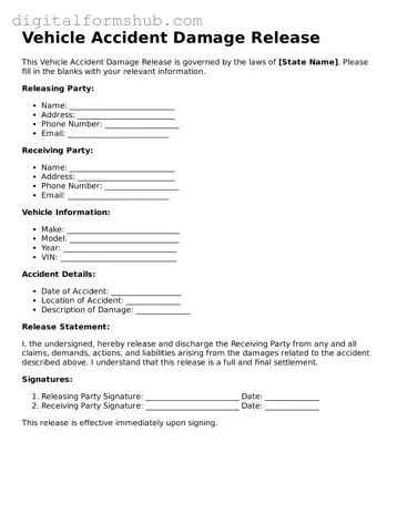 Valid Vehicle Accident Damage Release Document