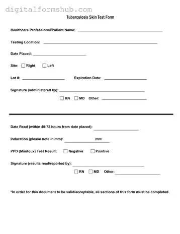 Free Tb Test Form in PDF