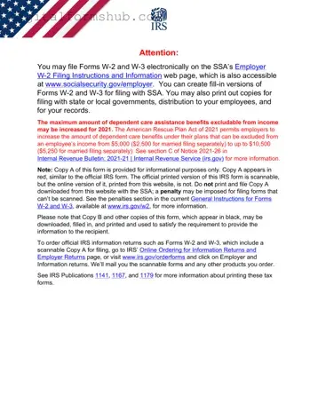 Free IRS W-2 Form in PDF